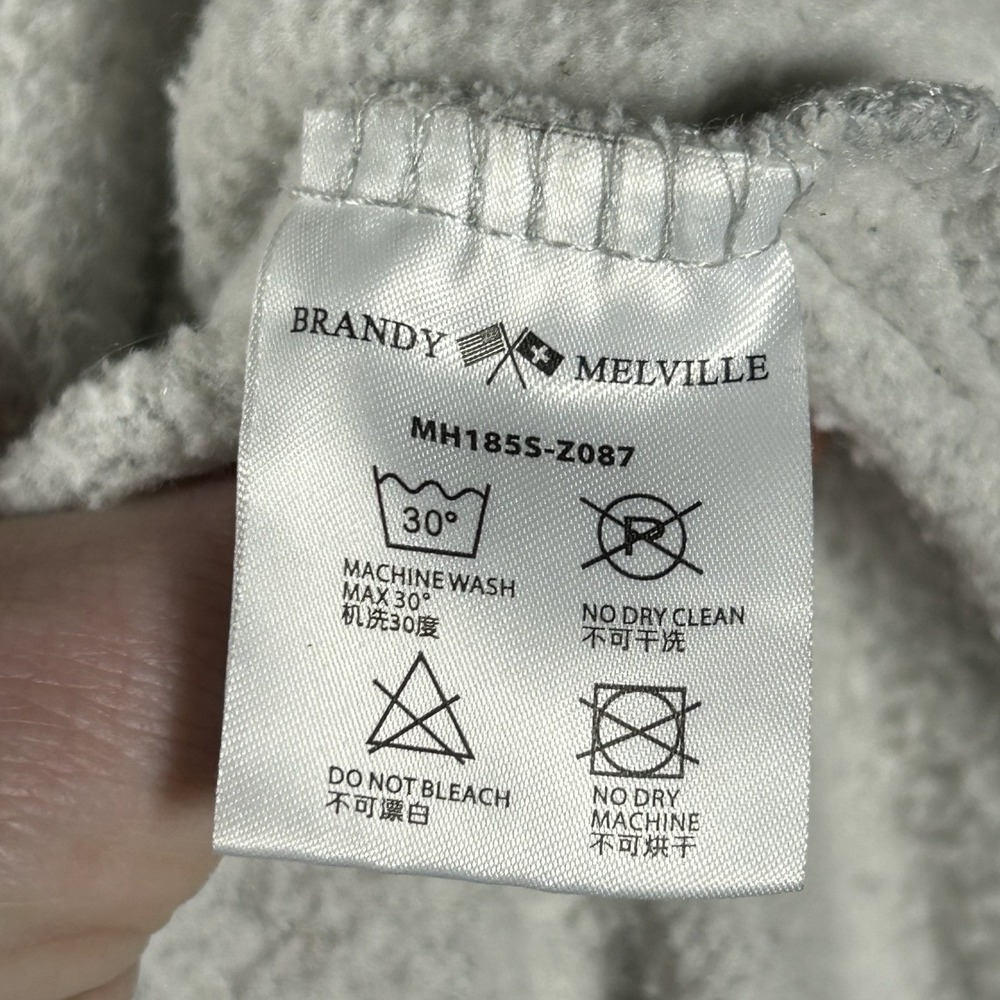 Brandy Melville Rugby Shirt Long Sleeve Collared Button Up Cream Sweater #2501 - Picture 7 of 11